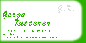 gergo kutterer business card